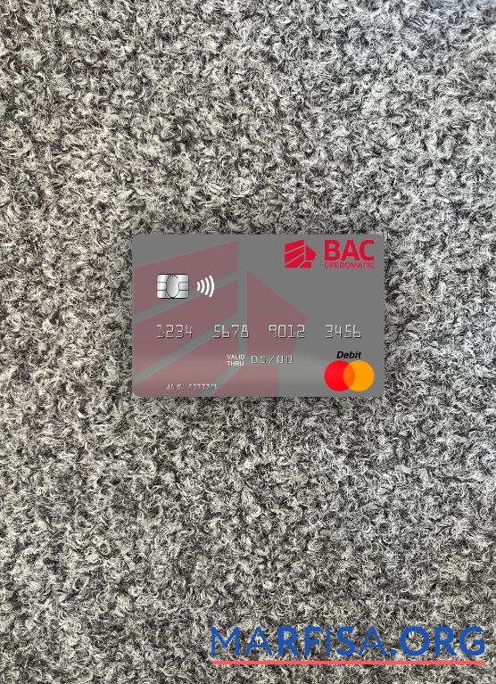 Downloadable Nicaragua BAC Credomatic mastercard photolook front real example